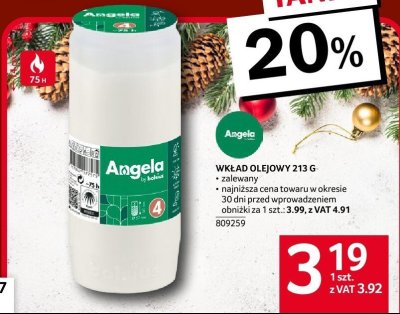 Wkład olejowy Angela 213 g promocja w Selgros