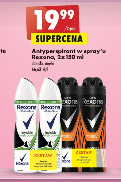 Dezodorant workout hi-impact Rexona men motionsense promocja