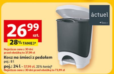 Kosz na śmieci z pedałem poj.: 8 l promocja w Auchan