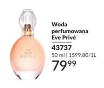 Woda perfumowana Eve Privé promocja w AVON