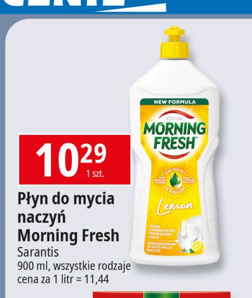 Płyn do naczyń lemon Morning fresh promocja w Leclerc