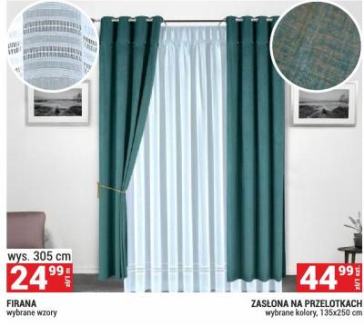 Firana wybrane wzory wys. 305 cm promocja w Merkury Market