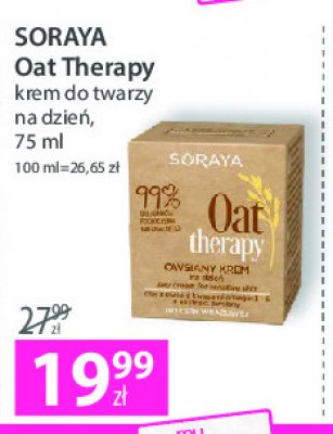 Krem do twarzy owsiany na dzień do cery wrażliwej Soraya oat therapy promocja