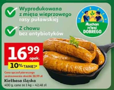 Kiełbasa śląska promocja w Auchan