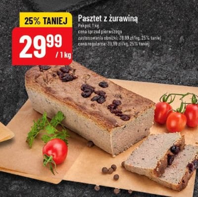 Pasztet z żurawiną Smaki z warmii i mazur promocja w POLOmarket