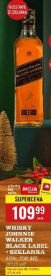 Whisky Johnnie Walker Black Label + szkłanka promocja w Biedronka