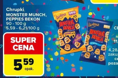 Chrupki Monster Munch Lorenz promocja w Carrefour Market