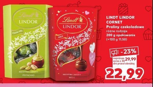 Bombonierka pistacchio Lindt lindor promocja