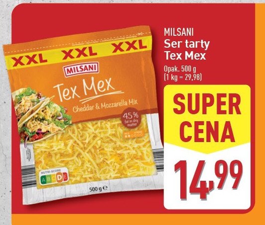 Ser tex mex Milsani promocja w Aldi