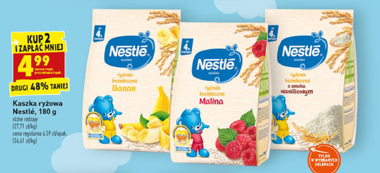 Kaszka ryżowa bezmleczna waniliowa Nestle kaszka promocja