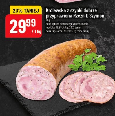 Królewska z szynki dobrze przyprawiona Rzeźnik Szymon promocja w POLOmarket