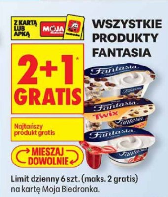 Jogurt Fantasia różne smaki promocja w Biedronka