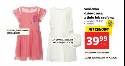 Sukienka dziewcz臋ca z szyfonu rozm. 86-116 Lupilu promocja