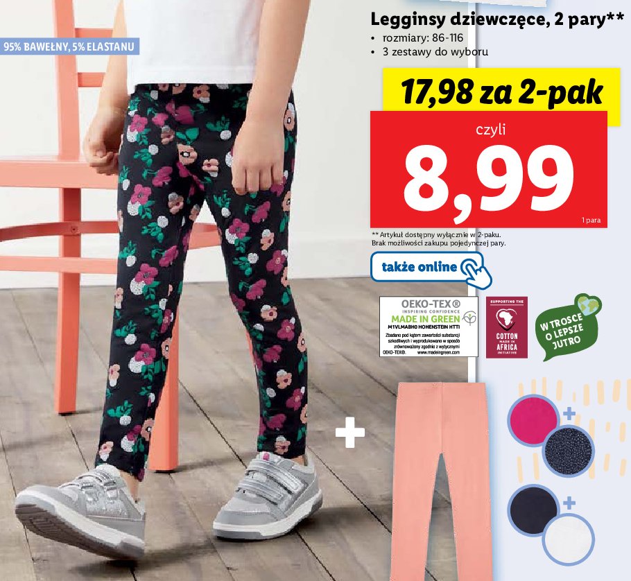 Legginsy dziewcz臋ce 86-116 promocja