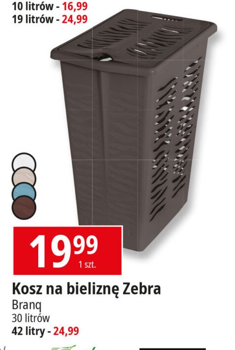 Kosz zebra poj 30 l Branq promocja