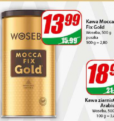 Kawa puszka Woseba mocca fix gold promocja