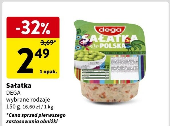 Sałatka a'la polska Dega promocja w Intermarche