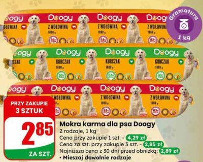 Mokra karma dla psa Doogy 2 rodzaje promocja w Dino