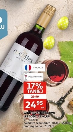 Wino LES COCOTTES MERLOT DRY promocja