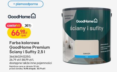 Farba kolorowa Premium Ściany i Sufity 2,5 l promocja w Castorama