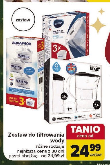 Dzbanek marella 2.4 l + 3 wkłady maxtra biały Brita classic promocja