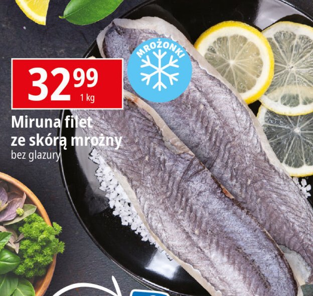 Miruna filet ze skórą promocja w Leclerc