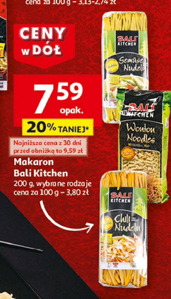 Makaron chili nudeln Bali kitchen promocja w Auchan