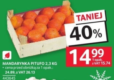Mandarynka Pitufo 2,3 kg promocja w Selgros
