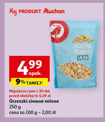 Orzeszki ziemne prażone i solone Auchan promocja
