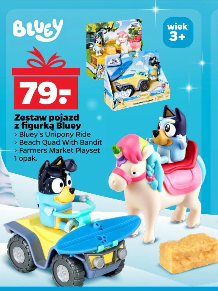 Pojazd z figurką bluey's unipony ride promocja w Netto