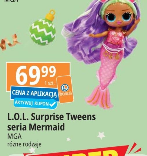 Lalka syrenka w kuli - tweens LOL SURPRISE promocja w Leclerc