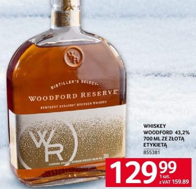 Whiskey Woodford Reserve 43,2% 700 ml ze złotą etykietą promocja w Selgros