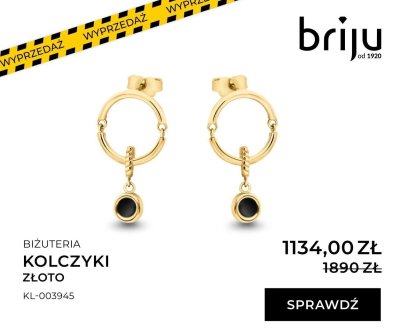 Kolczyki złoto promocja w Briju