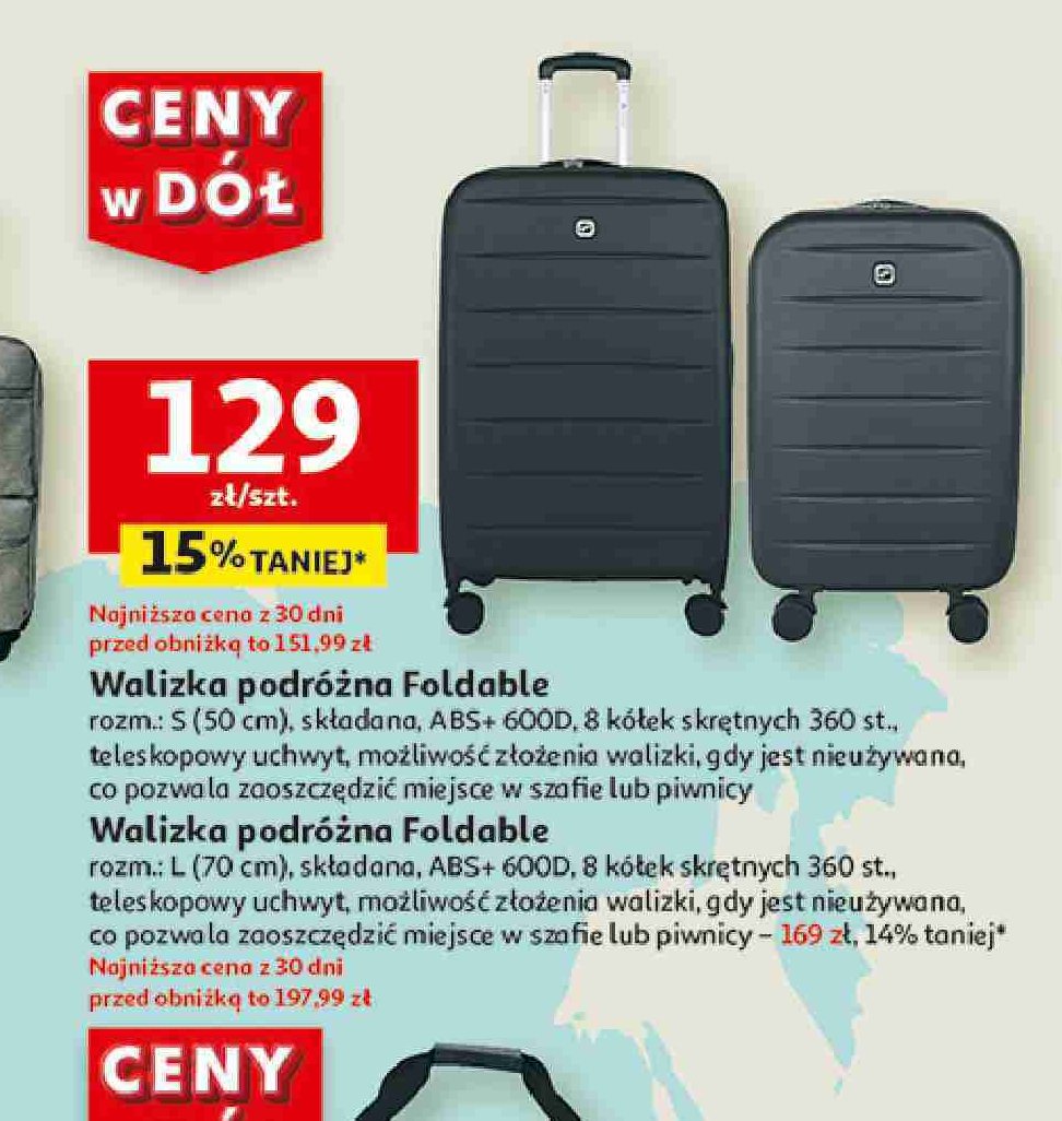 Walizka foldable 50 cm promocja