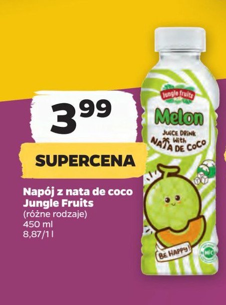 Napój z nata de coco melon Jungle fruits promocja