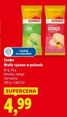Wafle ryżowe w polewie mango promocja w Lidl
