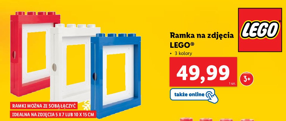 Ramka na zdj臋cie bia艂a Lego promocja