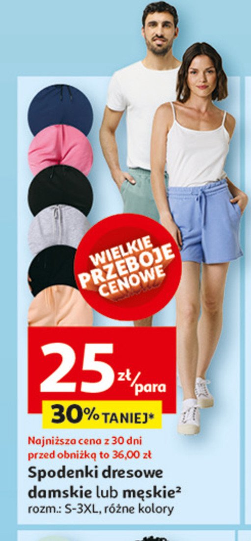Spodenki dresowe męskie s-3xl promocja w Auchan