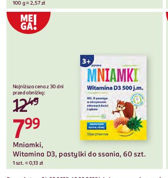 Witamina d3 Pyszne mniamki promocja w Rossmann