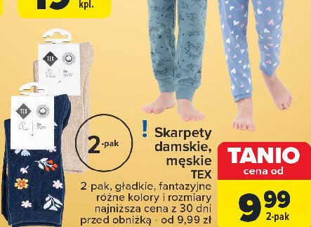 Skarpety męskie Tex promocja w Carrefour Market