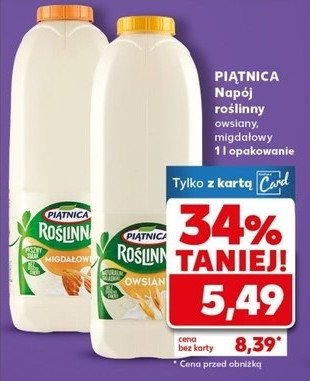Napój migdałowy PIĄTNICA ROŚLINNA promocja