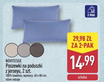 Poszewki na poduszki z jerseyu, 2 szt. promocja w Aldi