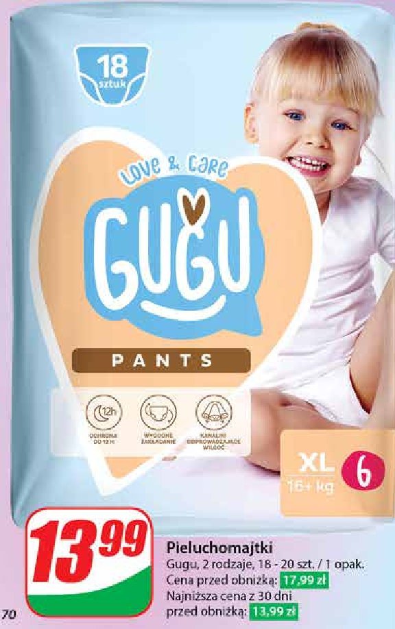 Pieluchomajtki xl 6 Gugu pants promocja