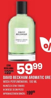 Woda perfumowana DAVID BECKHAM AROMATIC GREENS promocja w Drogerie Natura