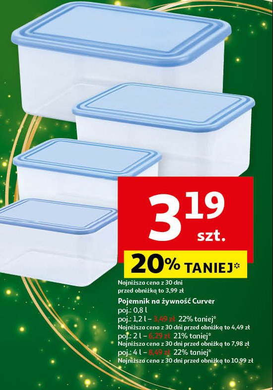 Pojemnik na żywność 0.8 l prostokątny Curver promocja w Auchan