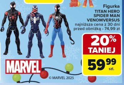 Figurka TITAN HERO SPIDER MAN VENOM MARVEL promocja w Carrefour