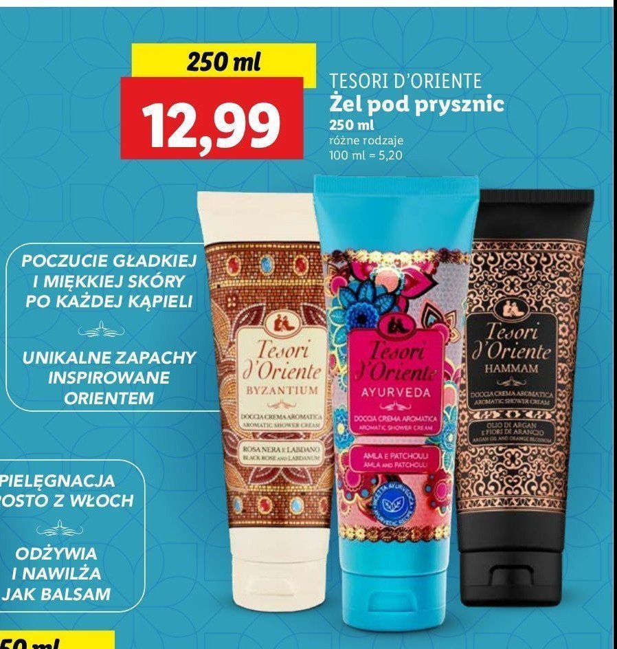 Żel pod prysznic ayurveda Tesori d'oriente promocja