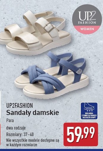 Sandały damskie Up2fashion promocja w Aldi