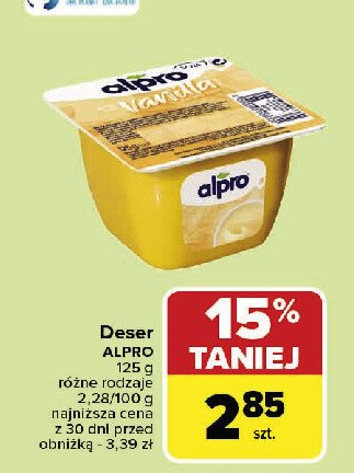 Deser sojowy waniliowy Alpro soya promocja