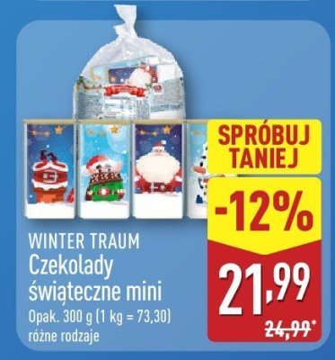 Czekolady świąteczne mini promocja w Aldi